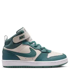 NIKE - Court Borough Mid 2 Zapatilla Urbana Niño Cuero Blanco (27 a 34)