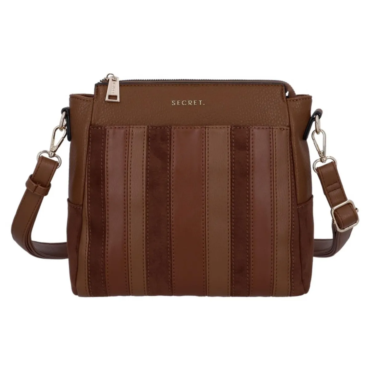 SECRET - Cartera Bandolera Pretoria ST6 Mediana Café Secret