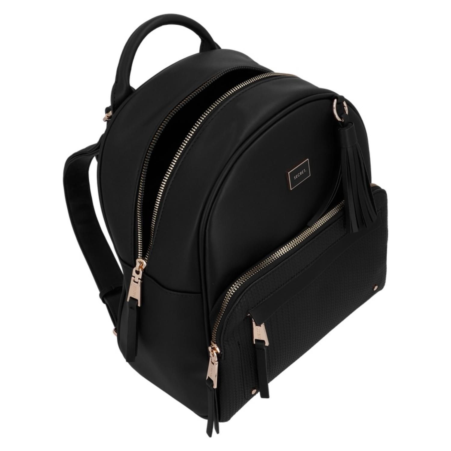 SECRET Mochila Mujer Akraness ST6 Mediana Negro Secret | Falabella