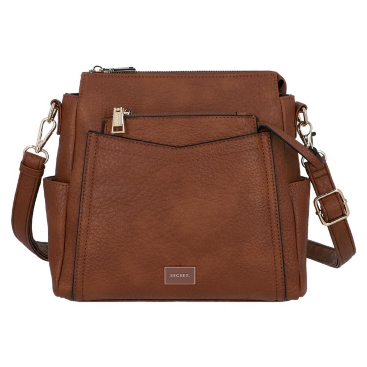 SECRET - Cartera Bandolera Edessa ST6 Mediana Café Secret