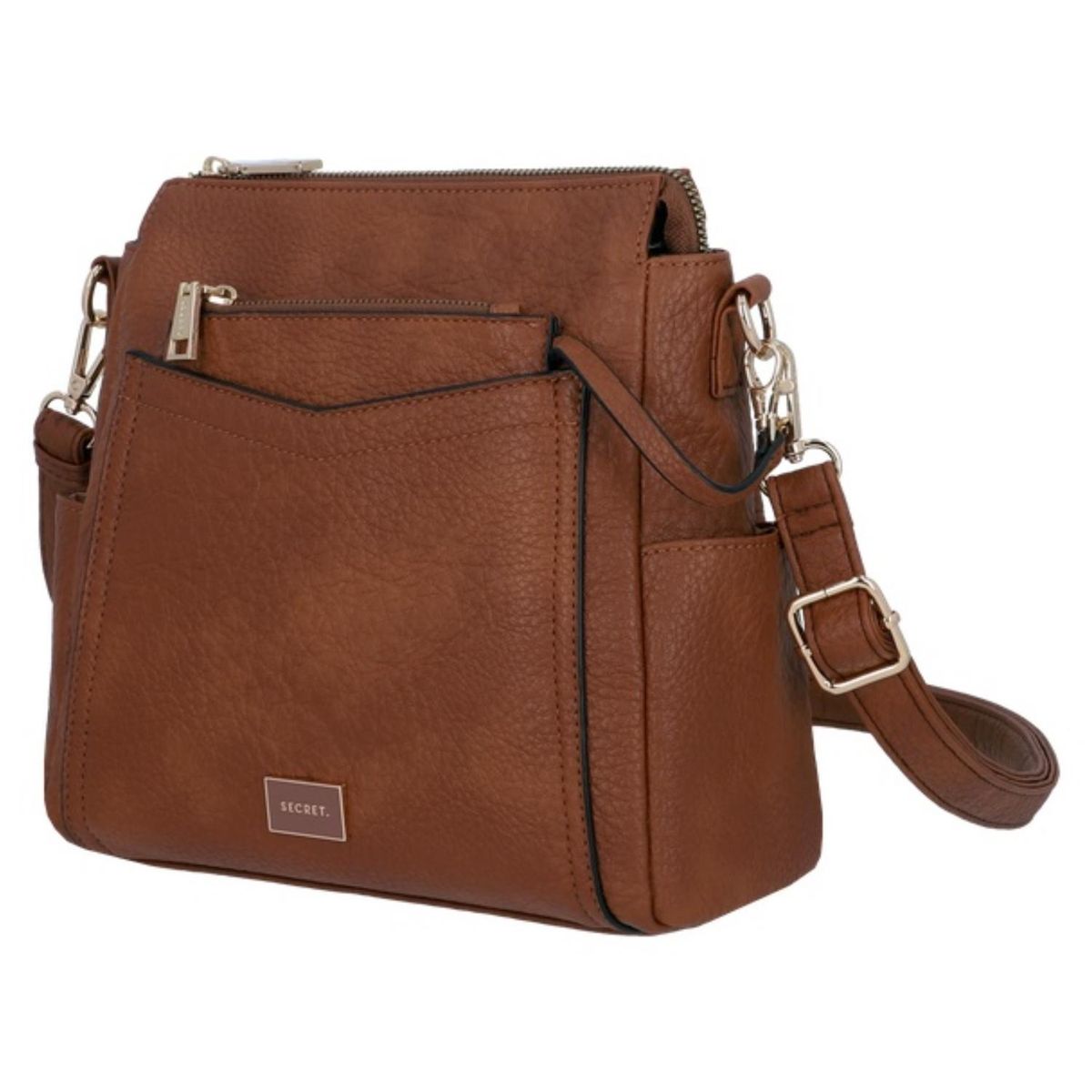 SECRET - Cartera Bandolera Edessa ST6 Mediana Café Secret