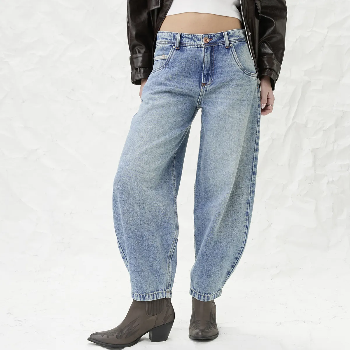 AMERICANINO - Jeans Tapered Tiro Medio Mujer Americanino