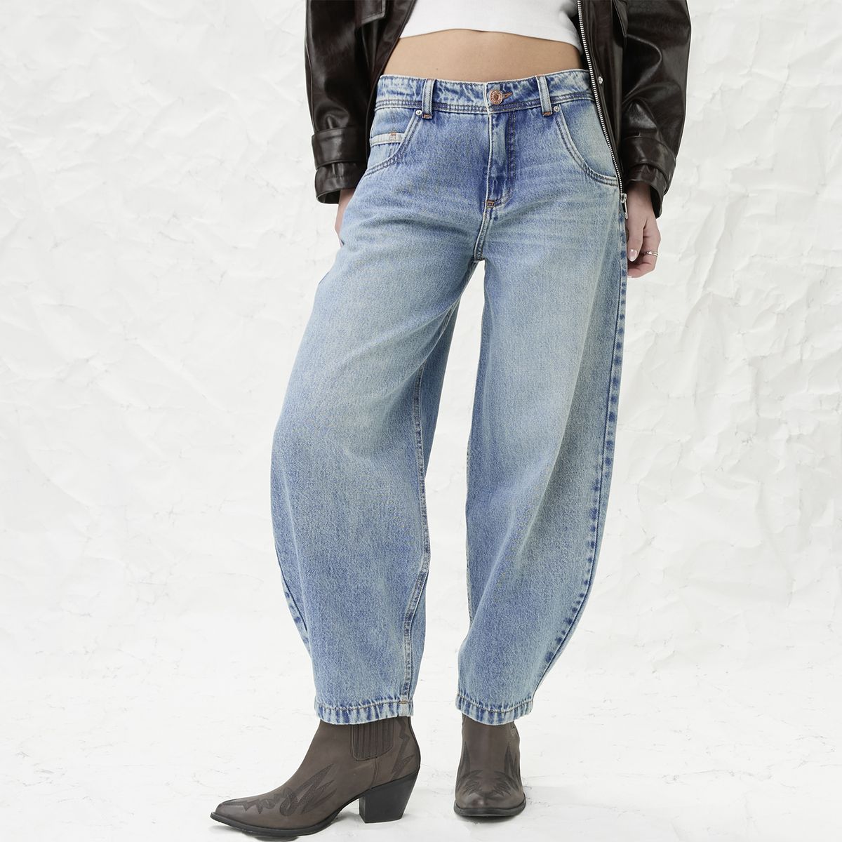 AMERICANINO - Jeans Balloon Tiro Medio Mujer Americanino