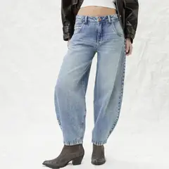AMERICANINO - Jeans Tapered Tiro Medio Mujer