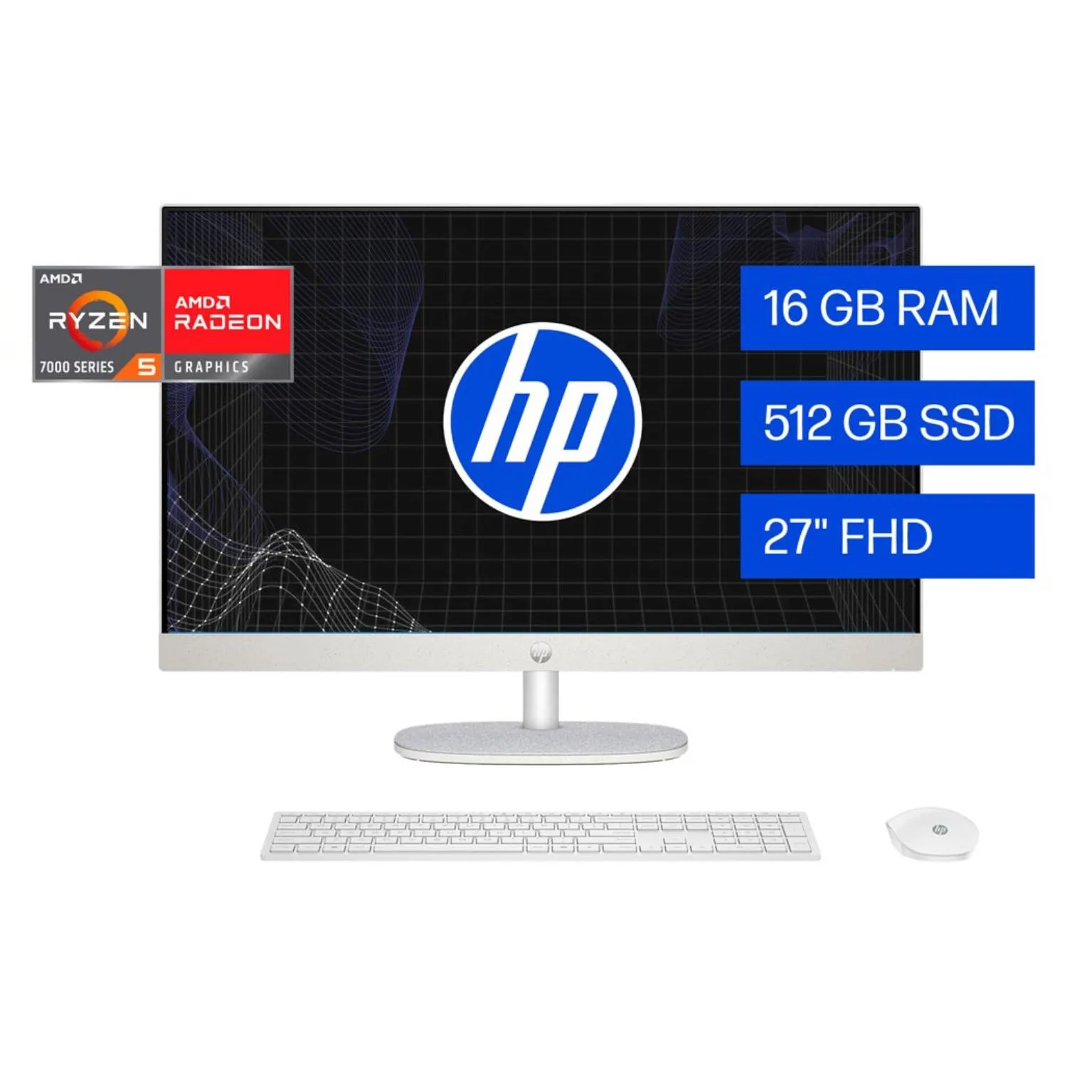 HP HP All in One HP 27-cr0252la, AMD Ryzen 5, 16 GB RAM, 512 GB
