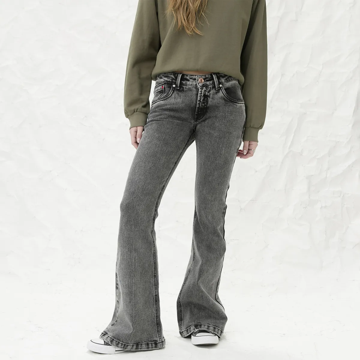 AMERICANINO - Jeans Flare Tiro Medio Mujer Americanino