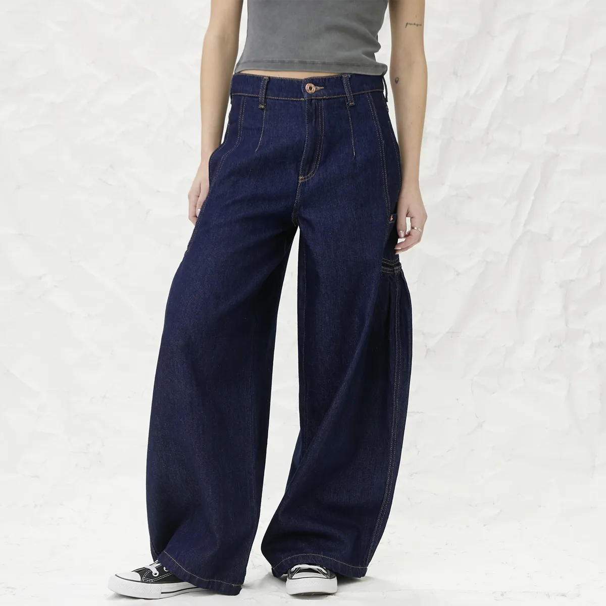 AMERICANINO - Jeans Carrot Tiro Medio Mujer Americanino