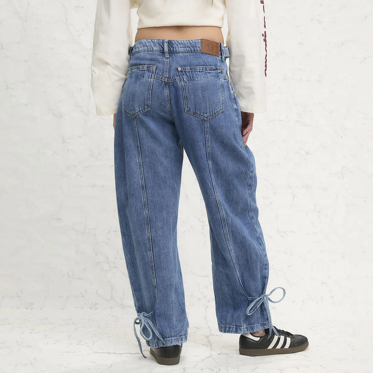 AMERICANINO - Jeans Balloon Tiro Medio Mujer Americanino
