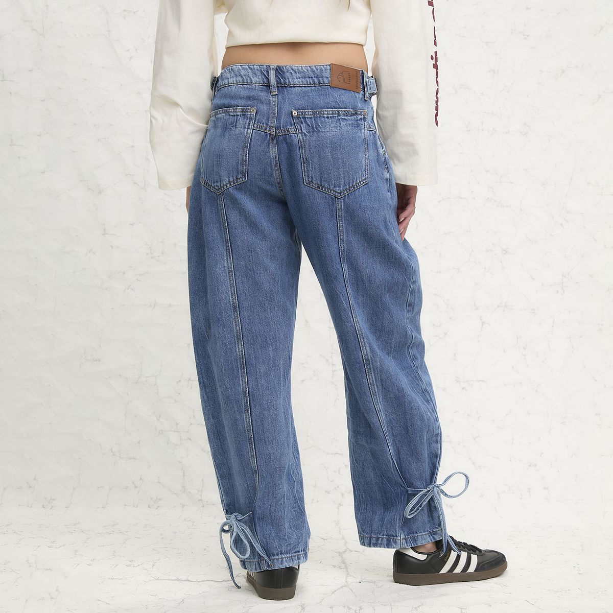 AMERICANINO - Jeans Balloon Tiro Medio Mujer Americanino