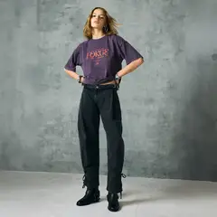 AMERICANINO - Jeans Balloon Tiro Medio Mujer