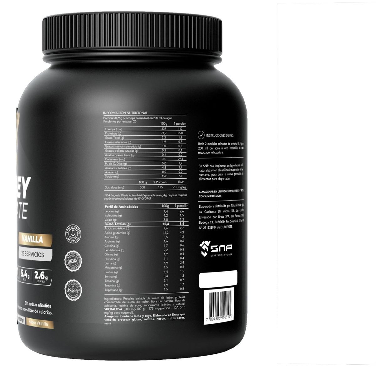 SNP - Protein Isolada Vainilla 907gr Snp