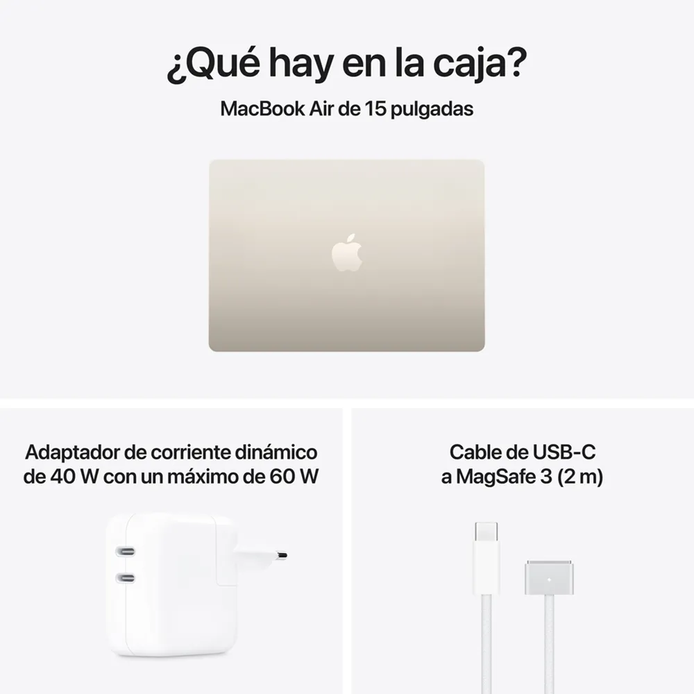 MacBook Air 15.3" (Chip M5 (10n CPU, 10n GPU), 16GB RAM) - Blanco Estelar / 512 GB, foto 9