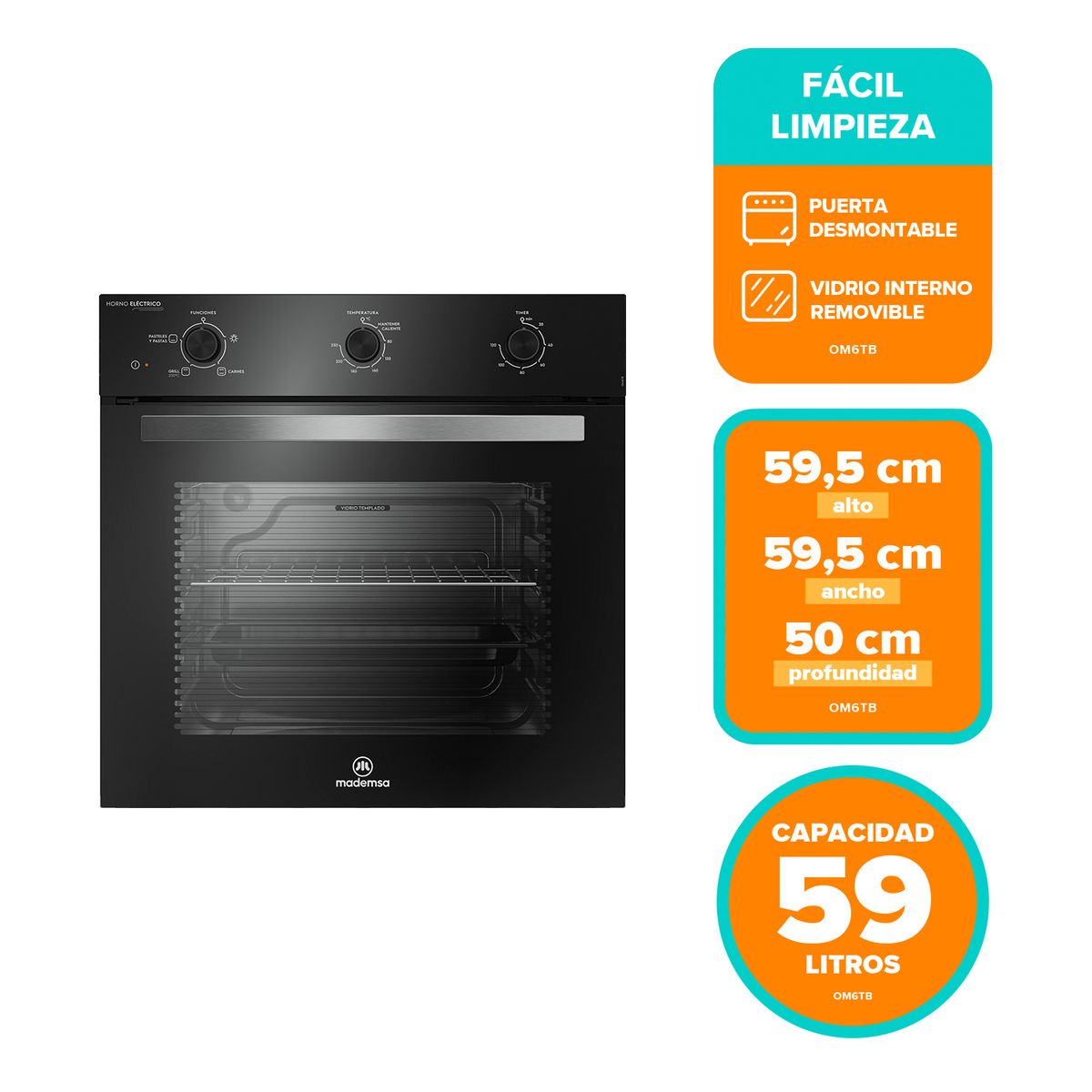 MADEMSA - Horno Empotrable OM6TB Mademsa