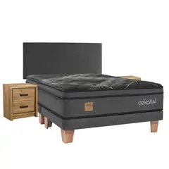 CELTA - Cama Europea Celestial 2 Plazas Base Dividida