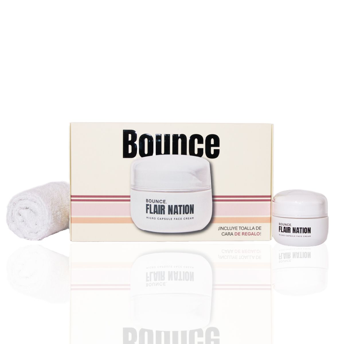 FLAIR NATION - Set Bounce Crema Microcápsulas 50 ml + Toalla Flair Nation