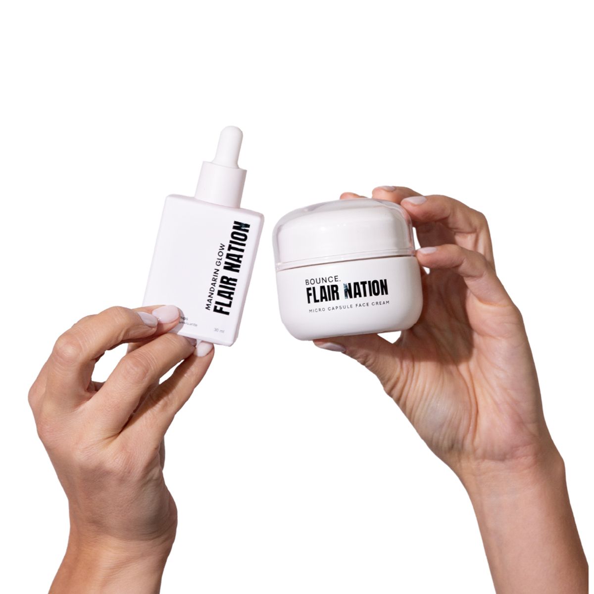 FLAIR NATION - Set Bounce Crema Microcápsulas + Sérum Antioxidante Mandarin Glow Flair Nation