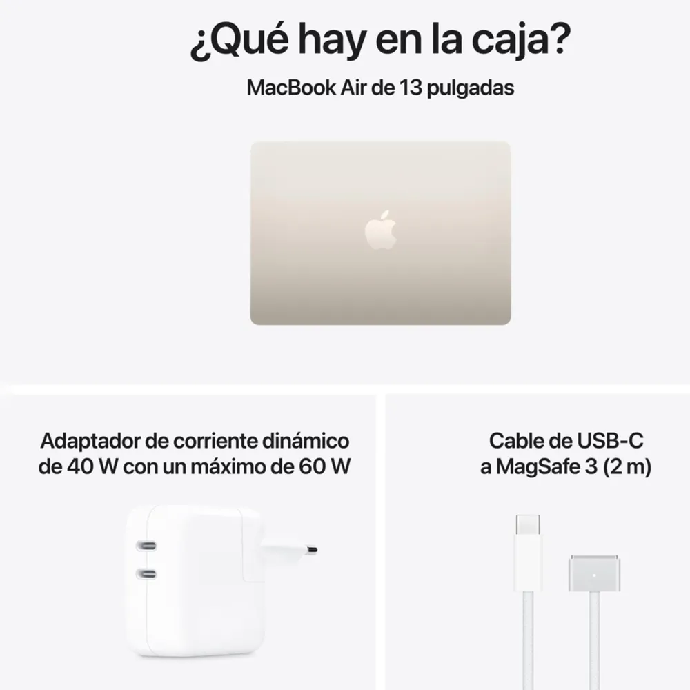 MacBook Air 13.6" (Chip M5 (10n CPU, 10n GPU), 16GB RAM, 1TB SSD) - Blanco Estelar, foto 9