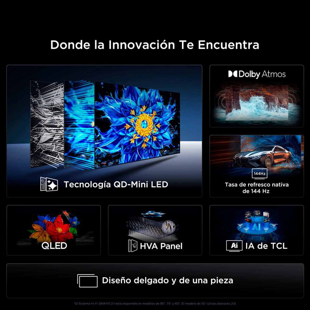 TCL - Smart Tv 55" QD-Mini Led 4K P8L TCL