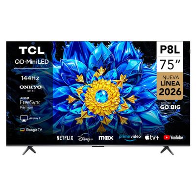 Tcl Smart Tv 75"" Qd-Mini Led 4K P8L Google Tv