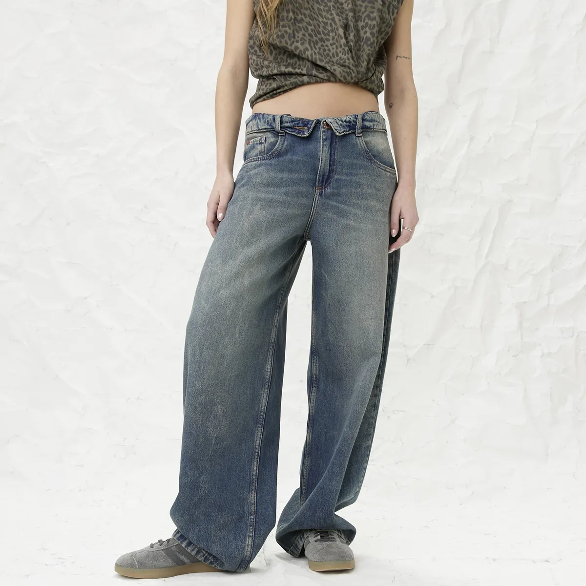AMERICANINO - Jeans Tiro Medio Baggy Mujer Americanino