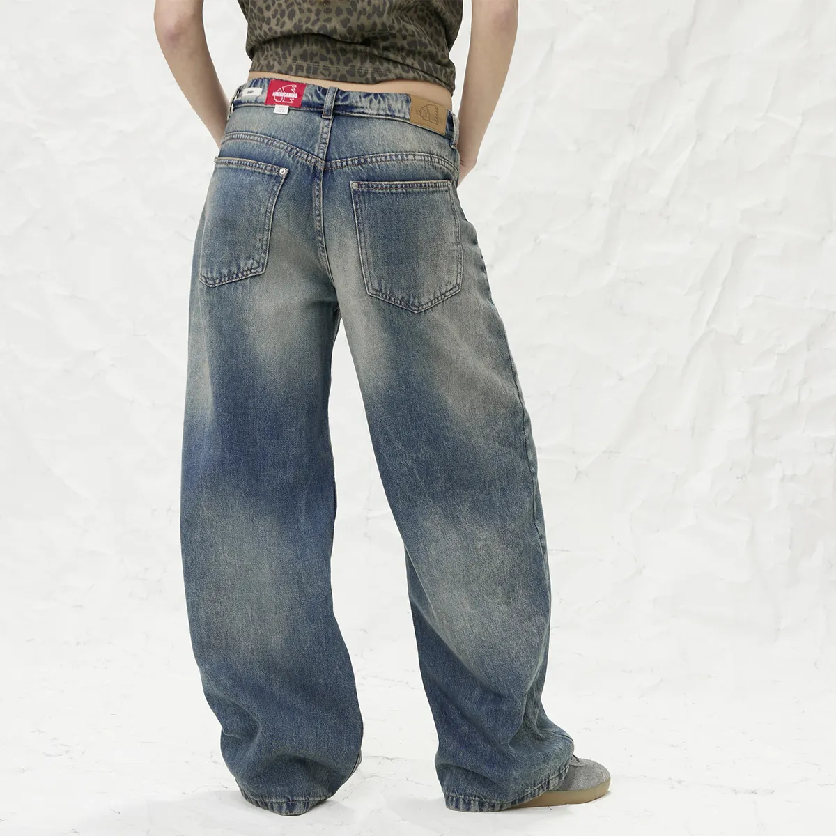 AMERICANINO - Jeans Tiro Medio Baggy Mujer Americanino