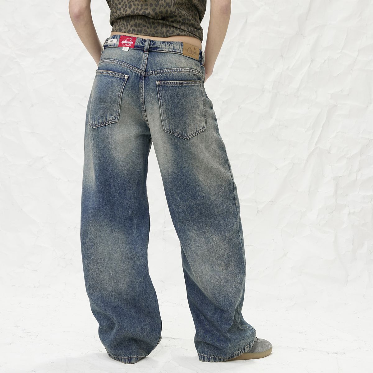 AMERICANINO - Jeans Tiro Medio Baggy Mujer Americanino
