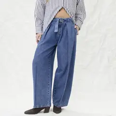 AMERICANINO - Jeans Baggy Tiro Medio Mujer