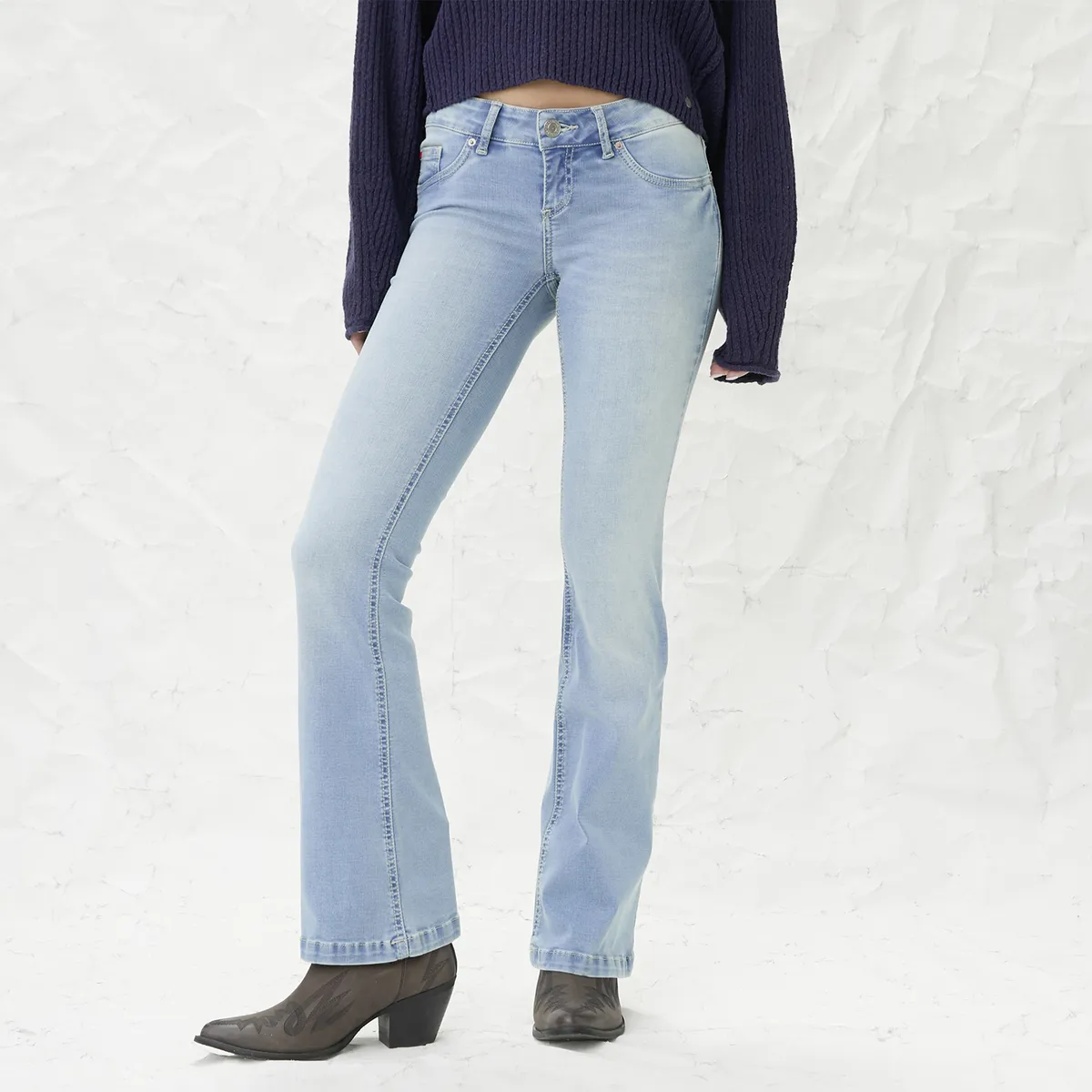 AMERICANINO - Jeans Tiro Medio Flare Mujer Americanino