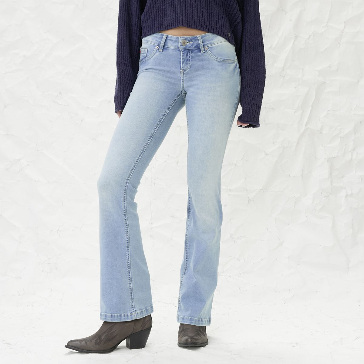 AMERICANINO - Jeans Tiro Medio Flare Mujer Americanino