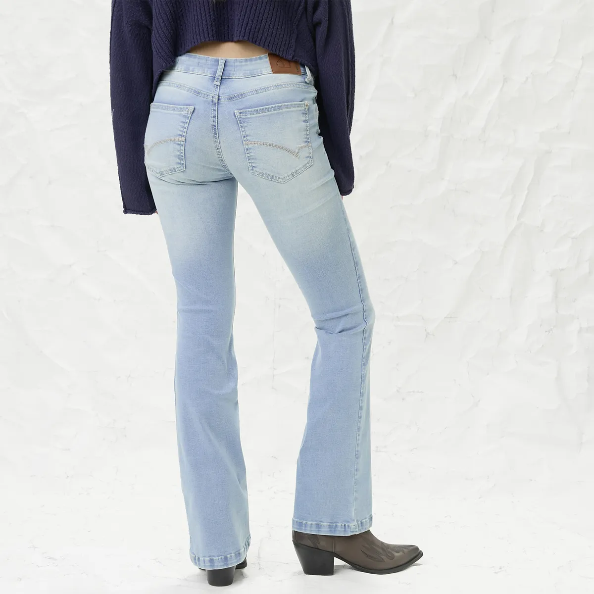 AMERICANINO - Jeans Tiro Medio Flare Mujer Americanino