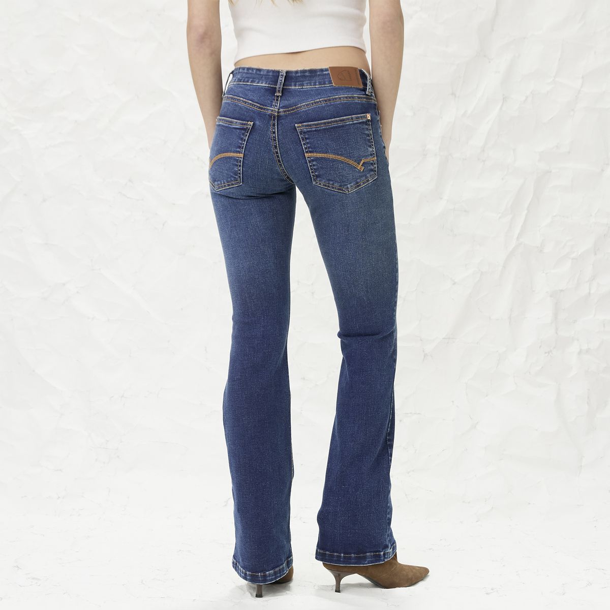 AMERICANINO - Jeans Tiro Medio Flare Mujer Americanino