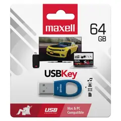 MAXELL - Pendrive Key 64GB Blue