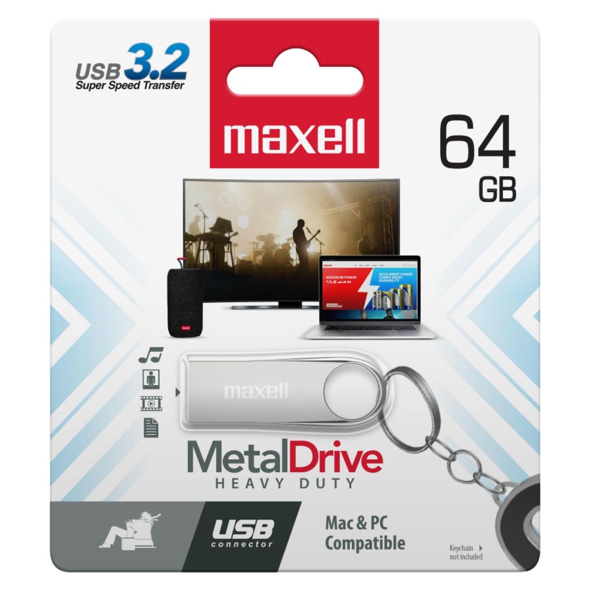 MAXELL - Pendrive Maxell Metal 64Gb