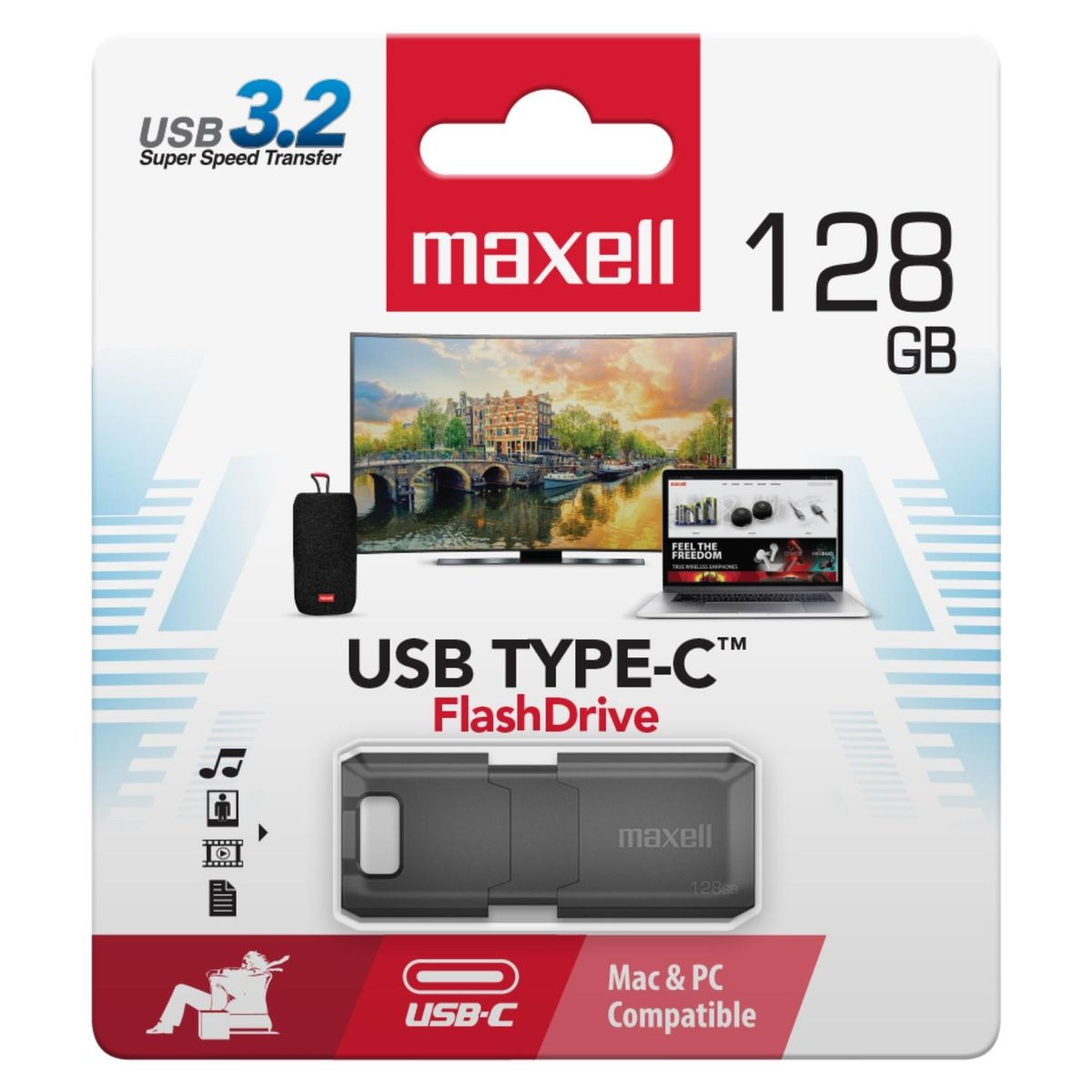 MAXELL - Pendrive Maxell Tip C 128GB 3