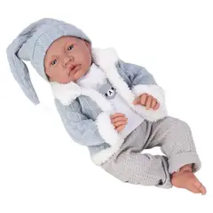 KIDSCOOL - Muñeca Niño Bebé Realista 40Cm 12 Sonidos De Apego