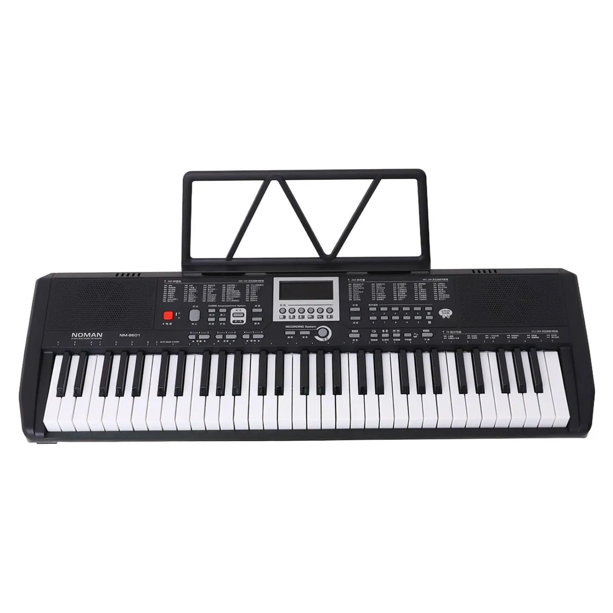 KIDSCOOL - Teclado Electrónico Portátil Kidscool Negro 61 Teclas Principiantes desde 3 años