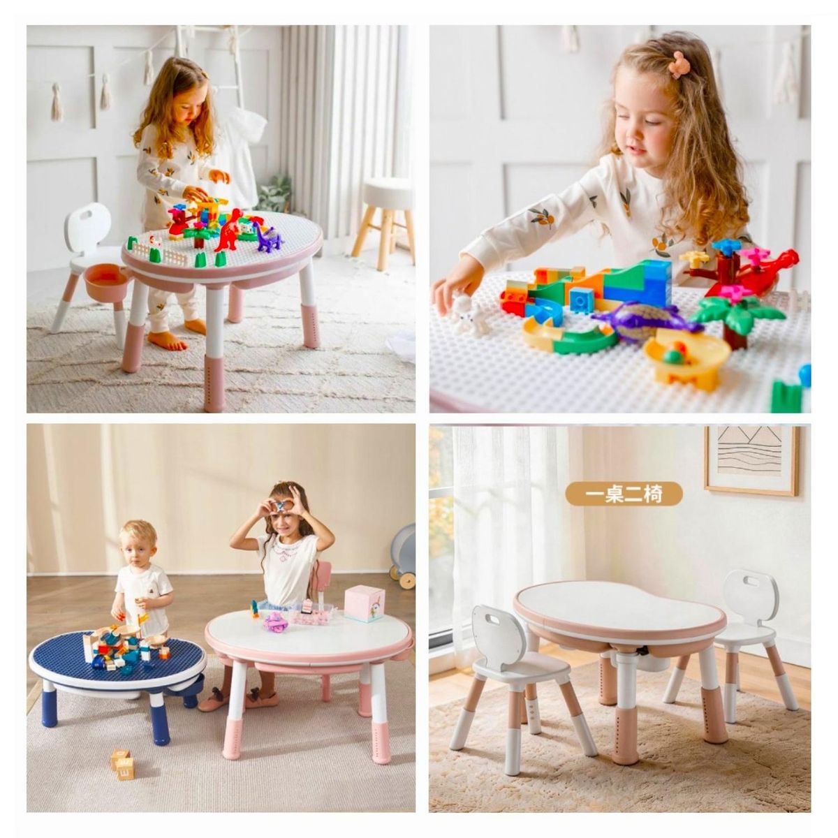 KIDSCOOL - Mesa Escritorio Infantil Kidscool Azul Con Silla Y Altura Regulable