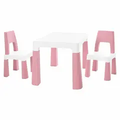 KIDS COOL - Set Mesa Infantil Kidscool Con 2 Sillas Y Cajones - Rosado