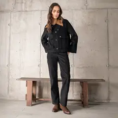 LA MURA - Pantalón Manuela Cotelé Tiro Medio Mujer