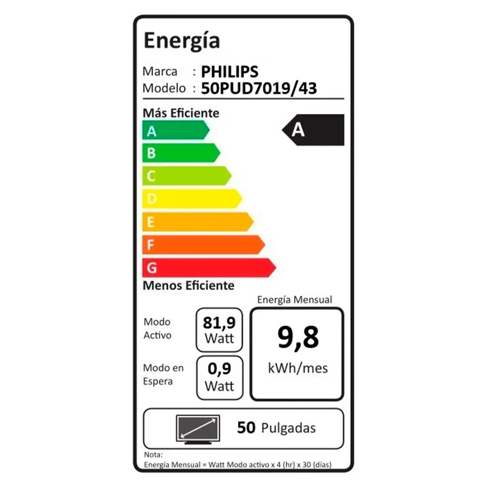 LED Smart Tv 50" PUD7019 4K UHD, foto 12