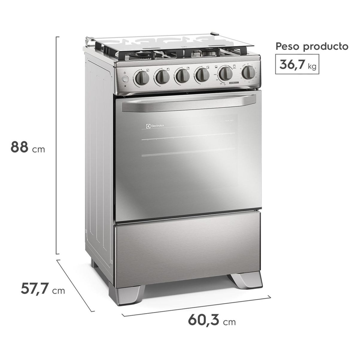 ELECTROLUX - Cocina a Gas 4Q Efficient FE4S Electrolux