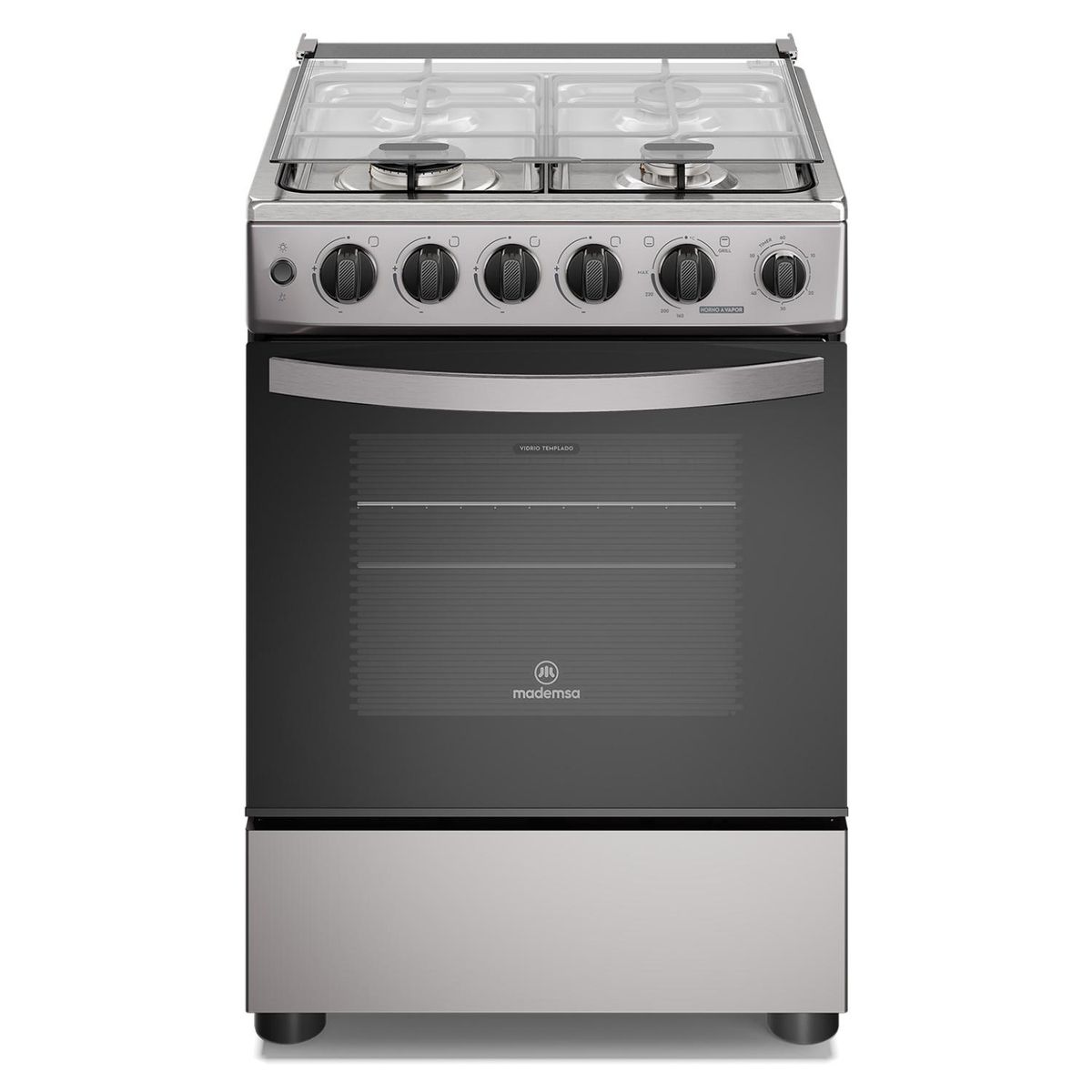 MADEMSA - Cocina a gas 4Q FM4TSC Gris Mademsa