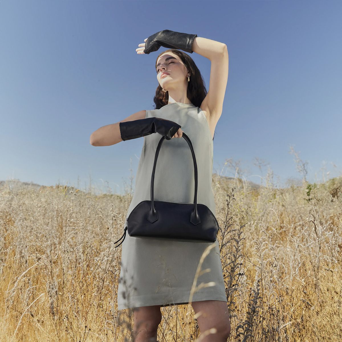 CAROLINA FLORES HANDMADE - Bolso Amelie Negro 100% Cuero Carolina Flores Handmade