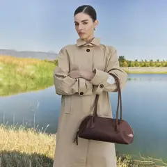 CAROLINA FLORES HANDMADE - Bolso Amelie Agreste Castaño 100% Cuero