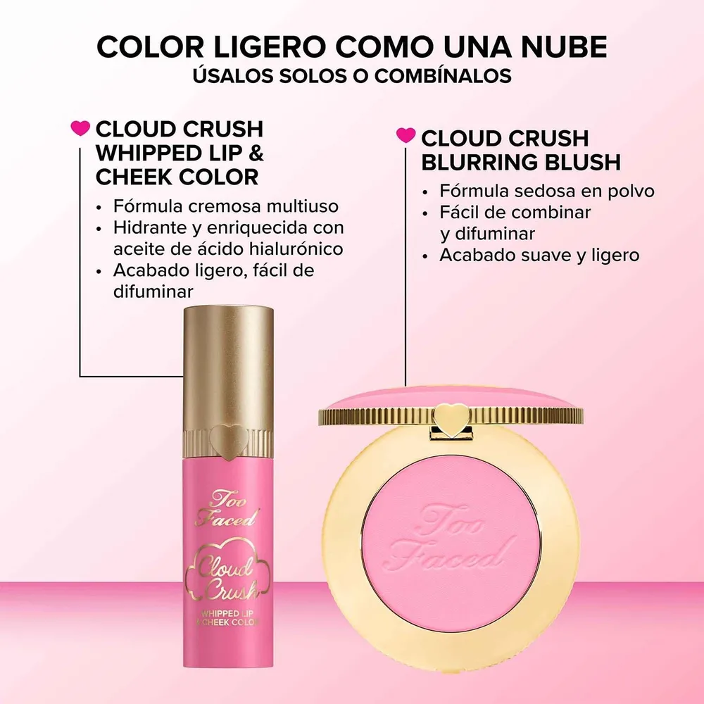 Too Faced Cloud Crush Whipped Lip & Cheek Color Candy Clouds, foto 7