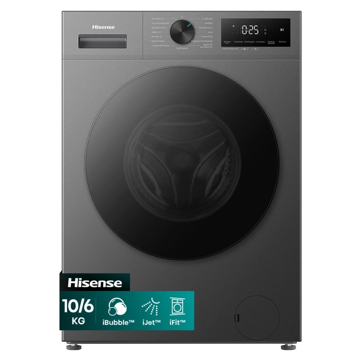 HISENSE - Lavadora Secadora 10 Kg / 6 Kg WD1I1041 Hisense