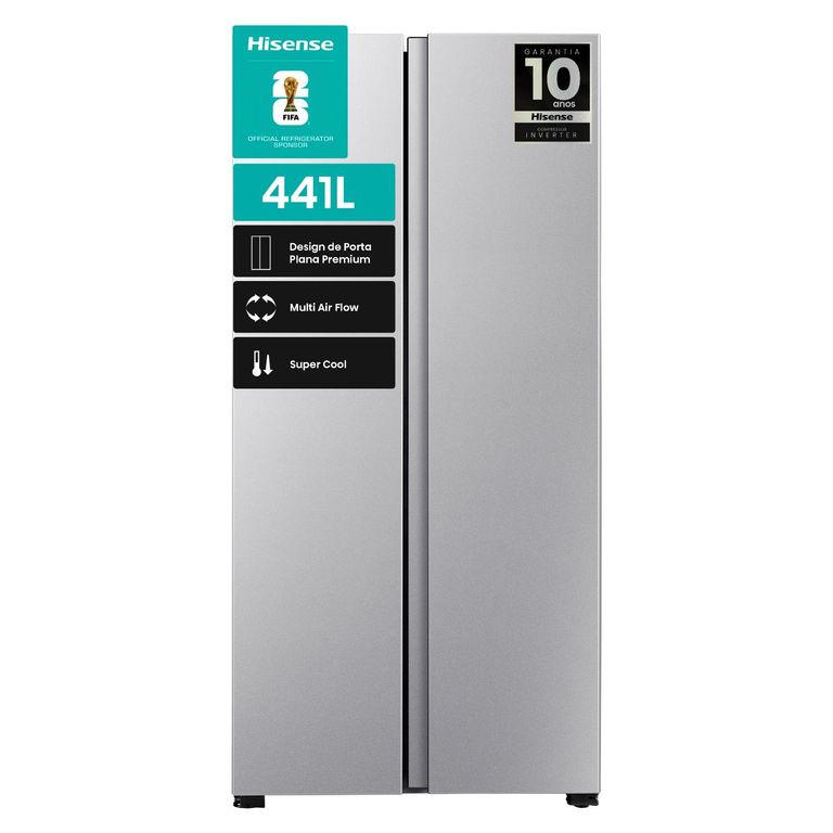 HISENSE Refrigerador Side By Side 441 Lts No Frost RS3P428NEDA