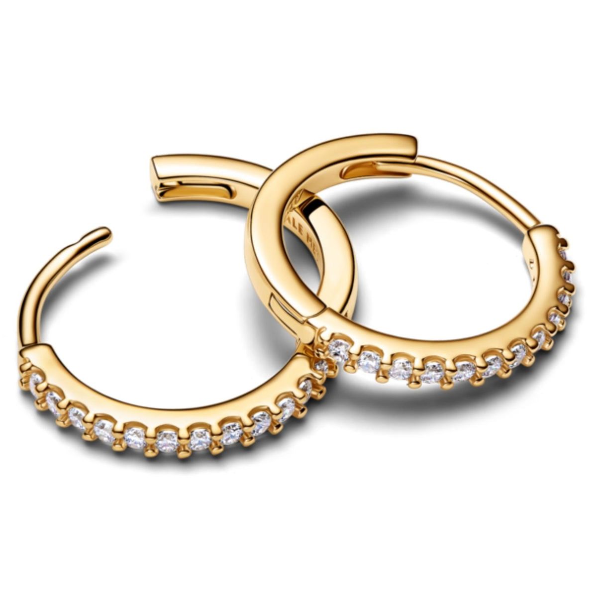 PANDORA - Aretes De Aro Mini Onda Resplandeciente Dorados Pandora