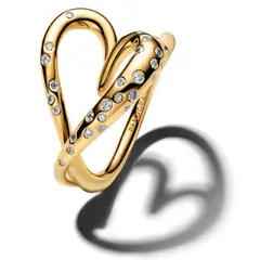 PANDORA - Anillo Corazón Con Forma Orgánica Engastado Con Piedra