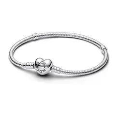 PANDORA - Brazalete Moments Cadena De Serpiente Con Broche De Corazón